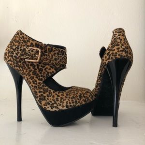 Leopard Print Stiletto Heels